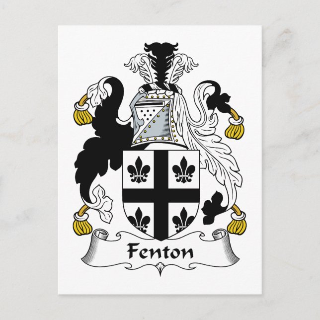 Fenton Family Crest Postcard (Front)