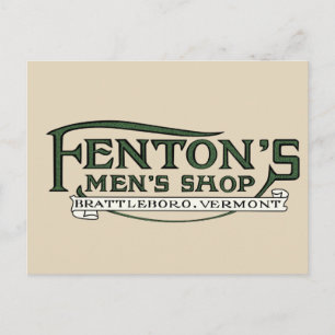 Fenton's Men's Shop Brattleboro Postcard