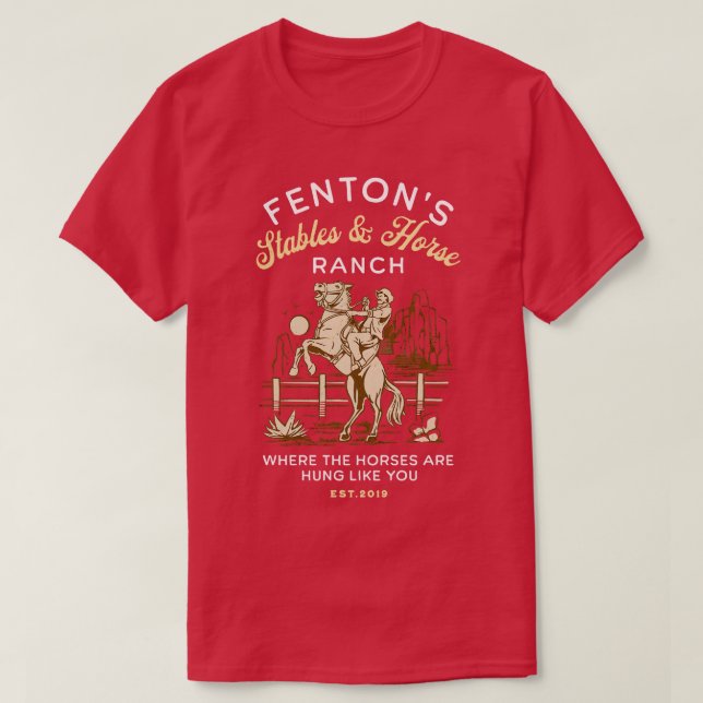 Fentons Stables Horse Ranch T-Shirt (Design Front)