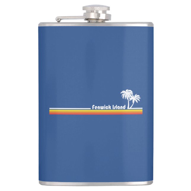 Fenwick Island, Delaware Hip Flask (Front)