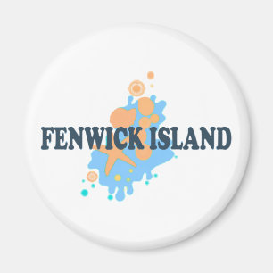 Fenwick Island "Seashells" Design. Magnet