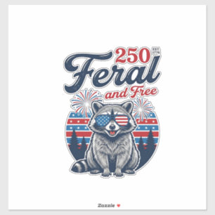 Feral 250 and Free Racoon Patriotic Vector Design