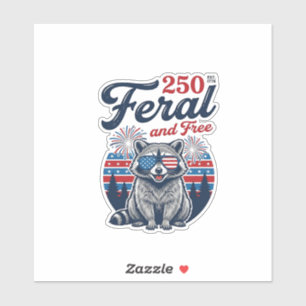 Feral 250 and Free Racoon Patriotic Vector Design