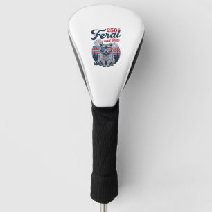 Feral 250 and Free Racoon Patriotic Vector Design Golf Head Cover