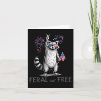 Feral &amp; Free Usa Flag 4th Of July Fireworks Ra Card