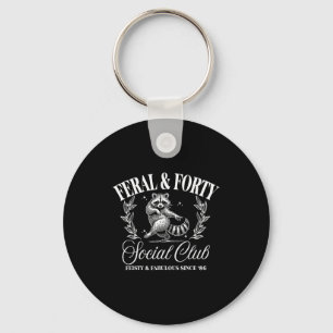 Feral And Forty Social Club Since 1986, 40 Years O Key Ring