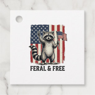 Feral and Free Patriotic Raccoon Vintage Shirt Des Favour Tags