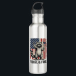 Feral and Free Patriotic Racoon Vintage Shirt Des 710 Ml Water Bottle<br><div class="desc">Feral and Free Patriotic Racoon Vintage Shirt Design_1</div>