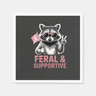 Feral and Supportive Breast cancer awareness   Napkin
