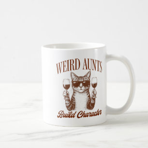 Feral Aunt Cat Lover Cat Auntie Weird Aunts Build  Coffee Mug