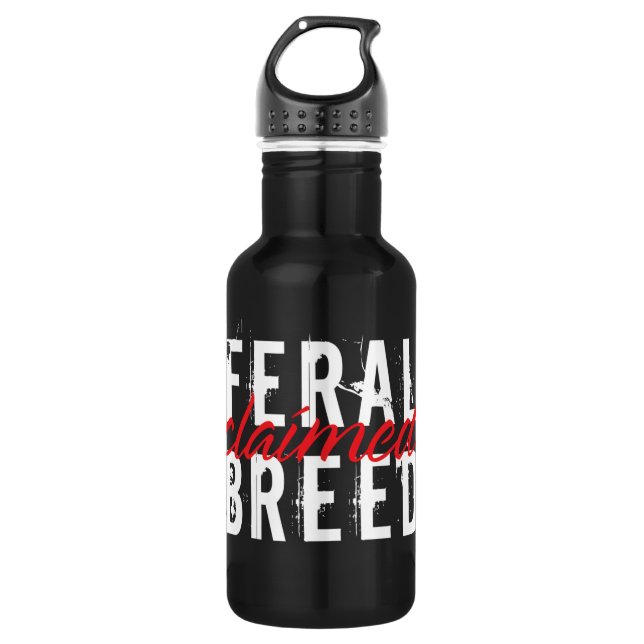 Feral Breed Claimed Water Bottle (Front)