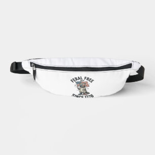 Feral But Free Since 1776 Racoon Patriotic Shirt Bum Bags
