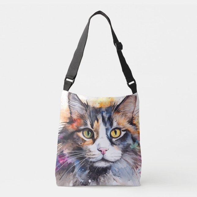 Feral Calico #87 Crossbody Bag (Front)