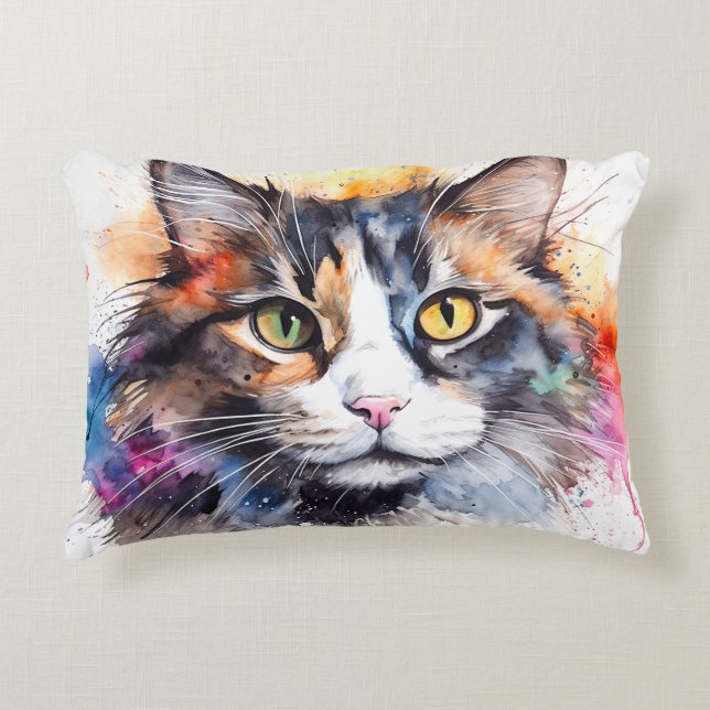 Feral Calico #87 Decorative Cushion (Front)