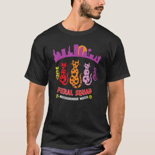 Feral Cats Squad Cat Rescue TNR Cat Lady Cat Mum G T-Shirt