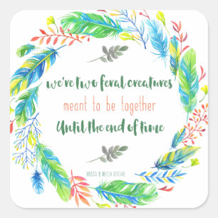 Feral Creatures Square Sticker