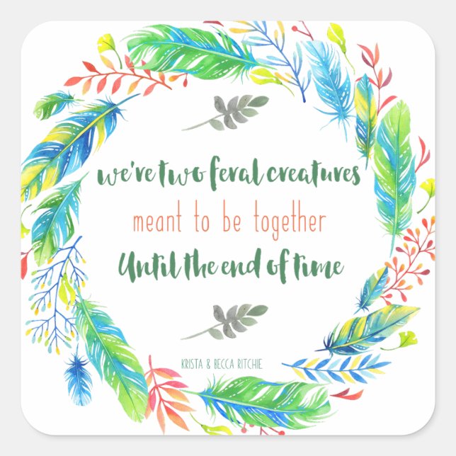 Feral Creatures Square Sticker (Front)