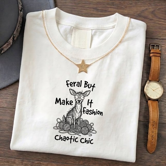 Feral Fashion Deer Funny Quote Tee (Creator Uploaded)