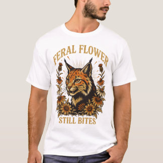 Feral Flower Still Bites Bobcat Nature Tee