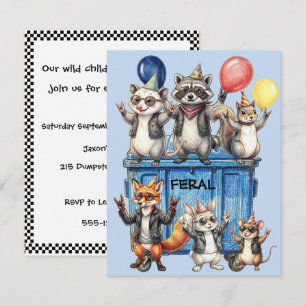 Feral For Life Birthday Digital Download Invitation
