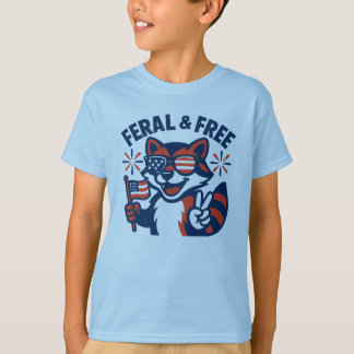 Feral & Free - Kids 4th of July Shirt