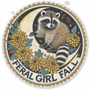Feral Girl Fall Racoon                           