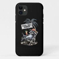 Feral Girl Summer Beach Funny Racoon