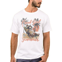 Feral Girl Summer Funny Cute Racoon