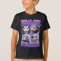 Feral Girl Summer Opossum Funny Meme