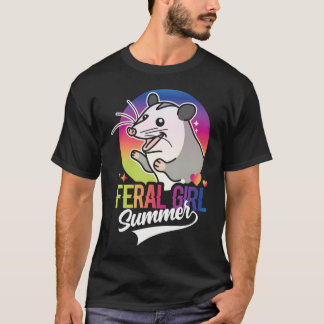 Feral Girl Summer Opossum T-Shirt