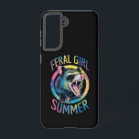 Feral Girl Summer Opossum Tie Dye Racoon Samsung Galaxy Case<br><div class="desc">Feral Girl Summer Opossum Tie Dye Racoon</div>