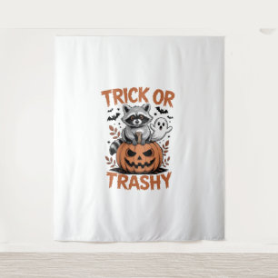 Feral Halloween Trick or Trashy Tapestry