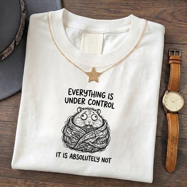 Feral Hamster Funny Control Humour Quote Tee (Creator Uploaded)