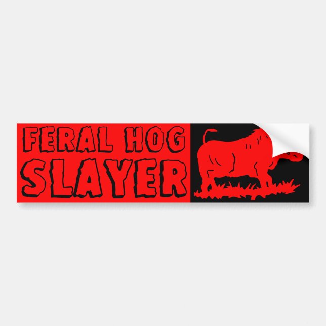 FERAL HOG SLAYER BUMPER STICKER (Front)