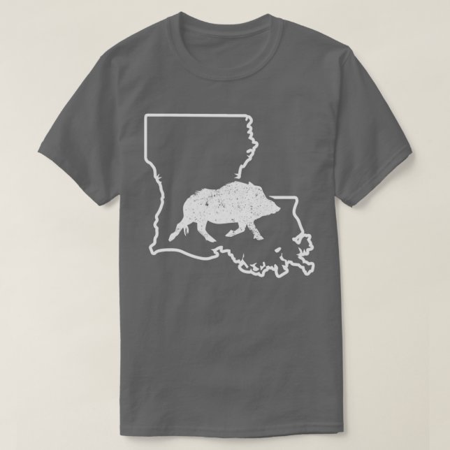 Feral Hog Trapping Louisiana Wild Boar Hog Hunting T-Shirt (Design Front)