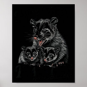 Feral Mom Ossum Funny Animal Quote Mother’s Day  Poster