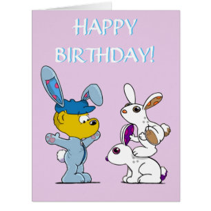 Ferald and The Bunnies Birthday Card