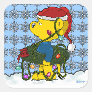 Ferald Christmas Square Sticker