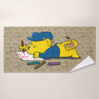 Ferald Drawing With Crayons Bath Towel