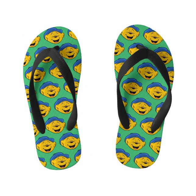 Ferald Laughing Emoji  Kid's Jandals (Footbed)