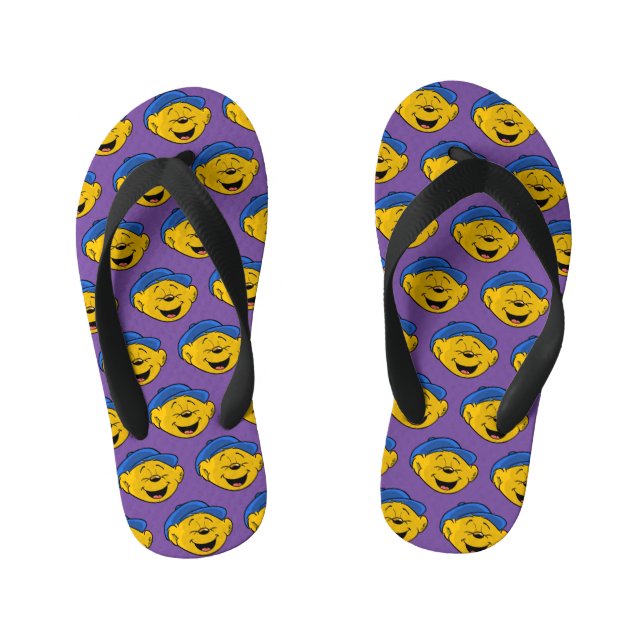 Ferald Laughing Emoji  Kid's Jandals (Footbed)