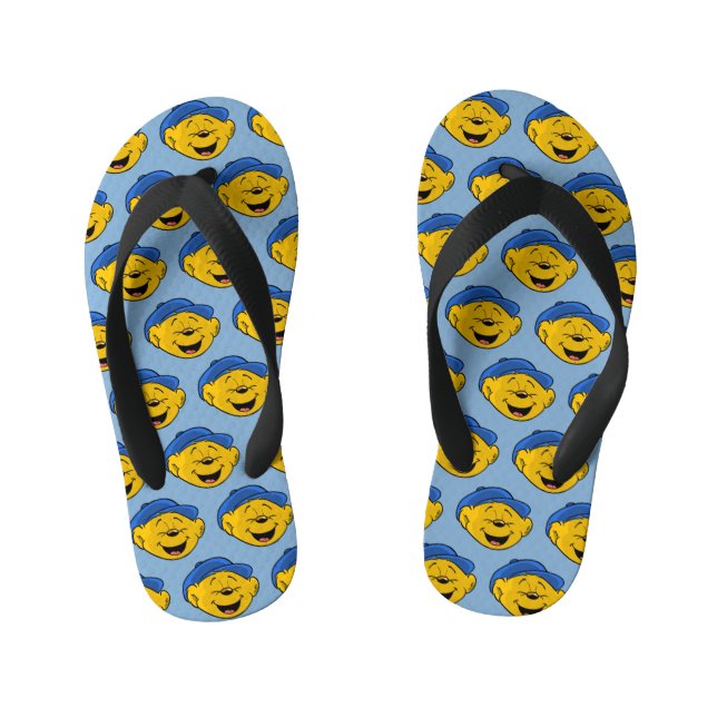 Ferald Laughing Emoji  Kid's Jandals (Footbed)