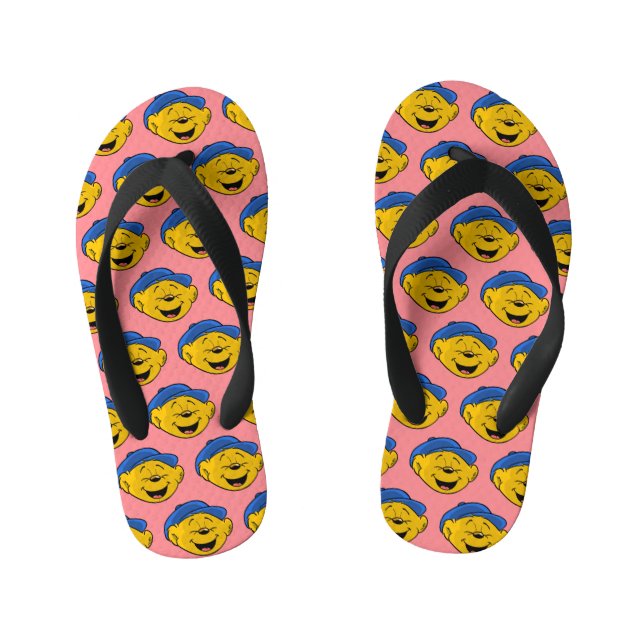 Ferald Laughing Emoji  Kid's Jandals (Footbed)