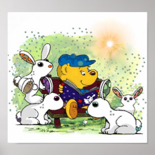 Ferald Reading To The Bunniez Poster