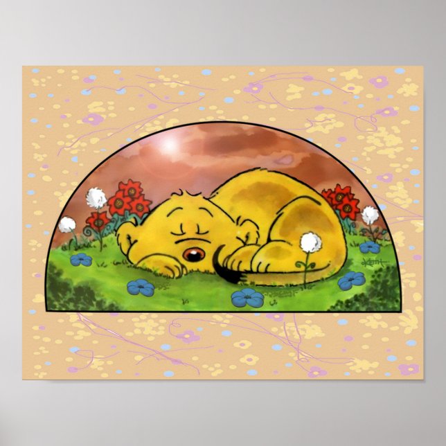 Ferald Sleeping By The Sunflowers Poster (Front)