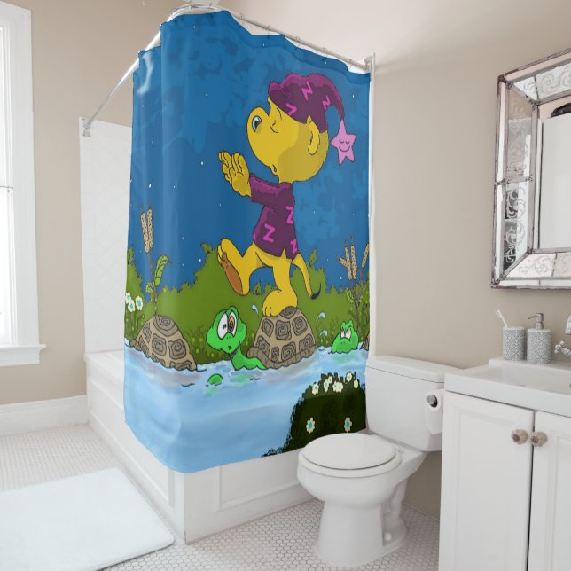 Ferald Sleepwalking Shower Curtain (In Situ)