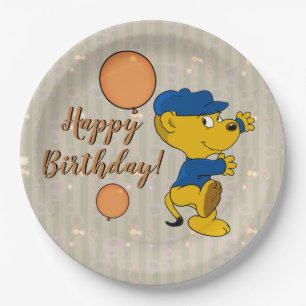 Ferald Upbeat Birthday Paper Plate