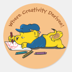 Ferald   Where Creativity Derives! Classic Round S Sticker