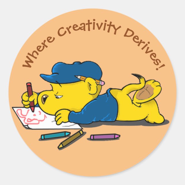 Ferald | Where Creativity Derives! Classic Round S Sticker (Front)