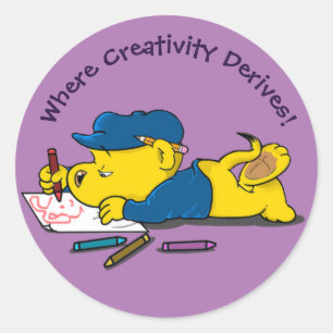 Ferald   Where Creativity Derives! Classic Round S Sticker